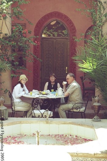 Breakfasting at our hotel