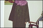 My sister in the gallabiya I bought in the Khan