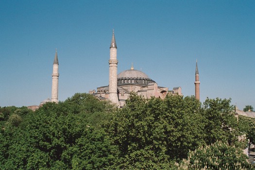 Hagia Sophia seen from my hotel's balcony in Istanbul