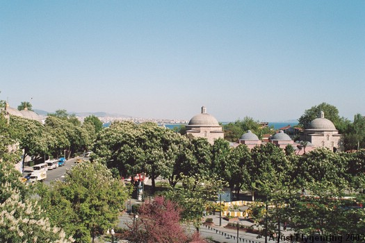The view from my hotel's balcony in Istanbul
