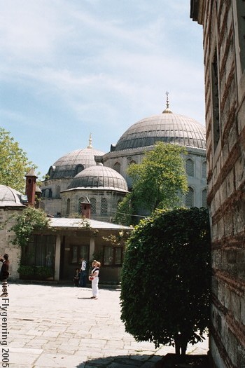 Inside the court of Hagia Sophia