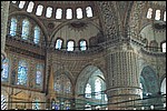 Inside the Blue Mosque in Istanbul
