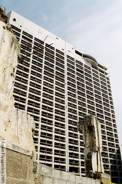 The famous Holiday Inn Hotel which stands on the old Green Line
