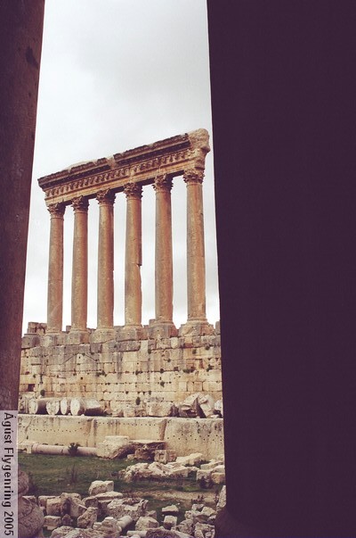 The Temple of Jupiter seen from the Temple of Bacchus