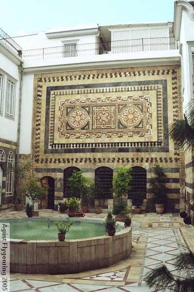 Inside the court of the Danish Institute in Damascus